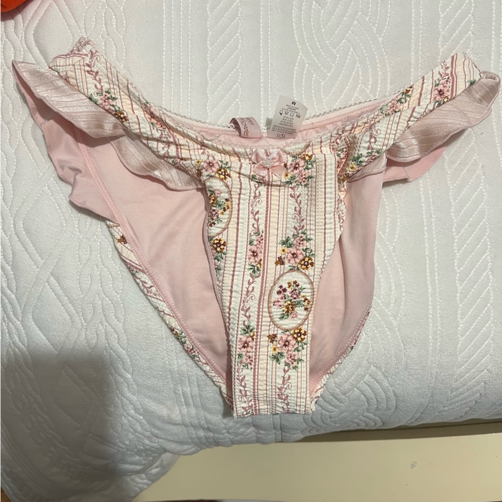 Floral Ruffle Bikini Bottoms - Picture 3 of 4